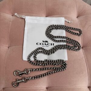 Coach Silver Skinny Chain Strap